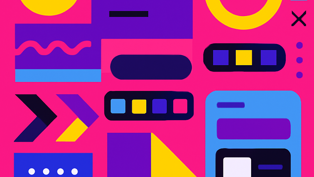 A loud and vivid take on Design System components — because nothing says 'serious design work' like a rainbow explosion in true Figma parody fashion.