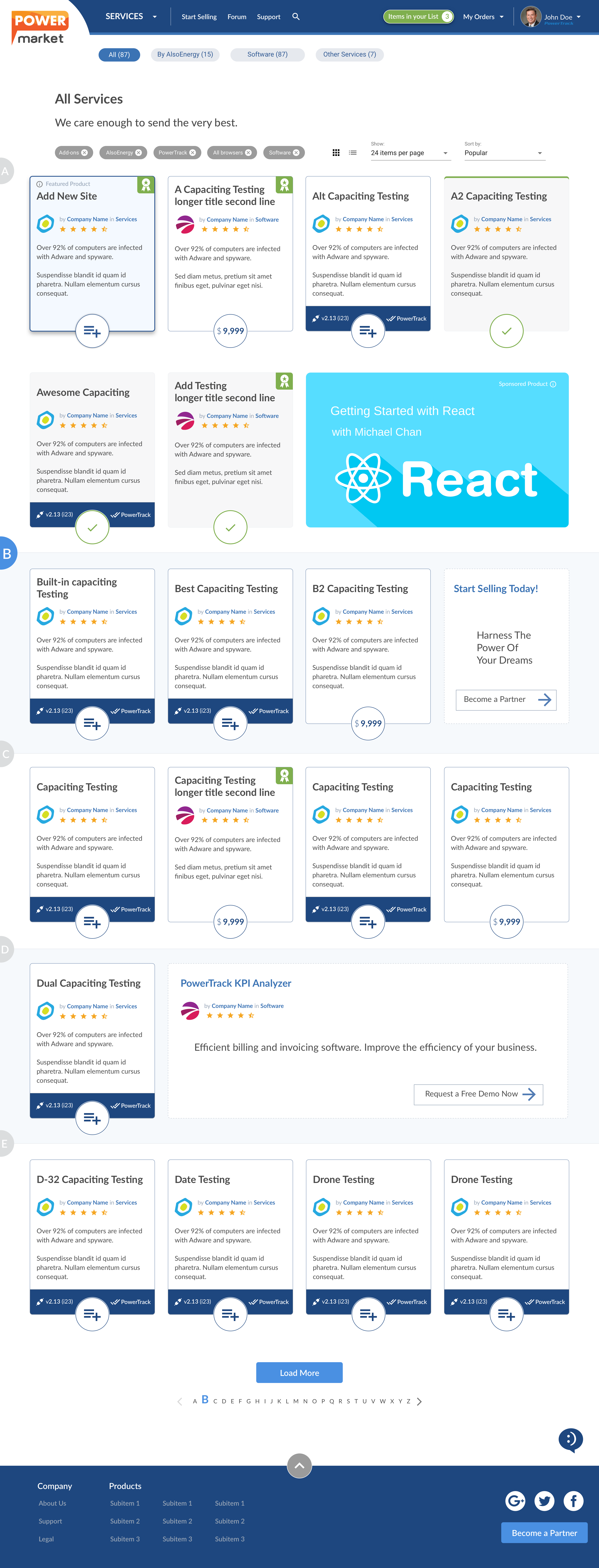 AlsoEnergy Marketplace — Energy Marketplace Platform interface