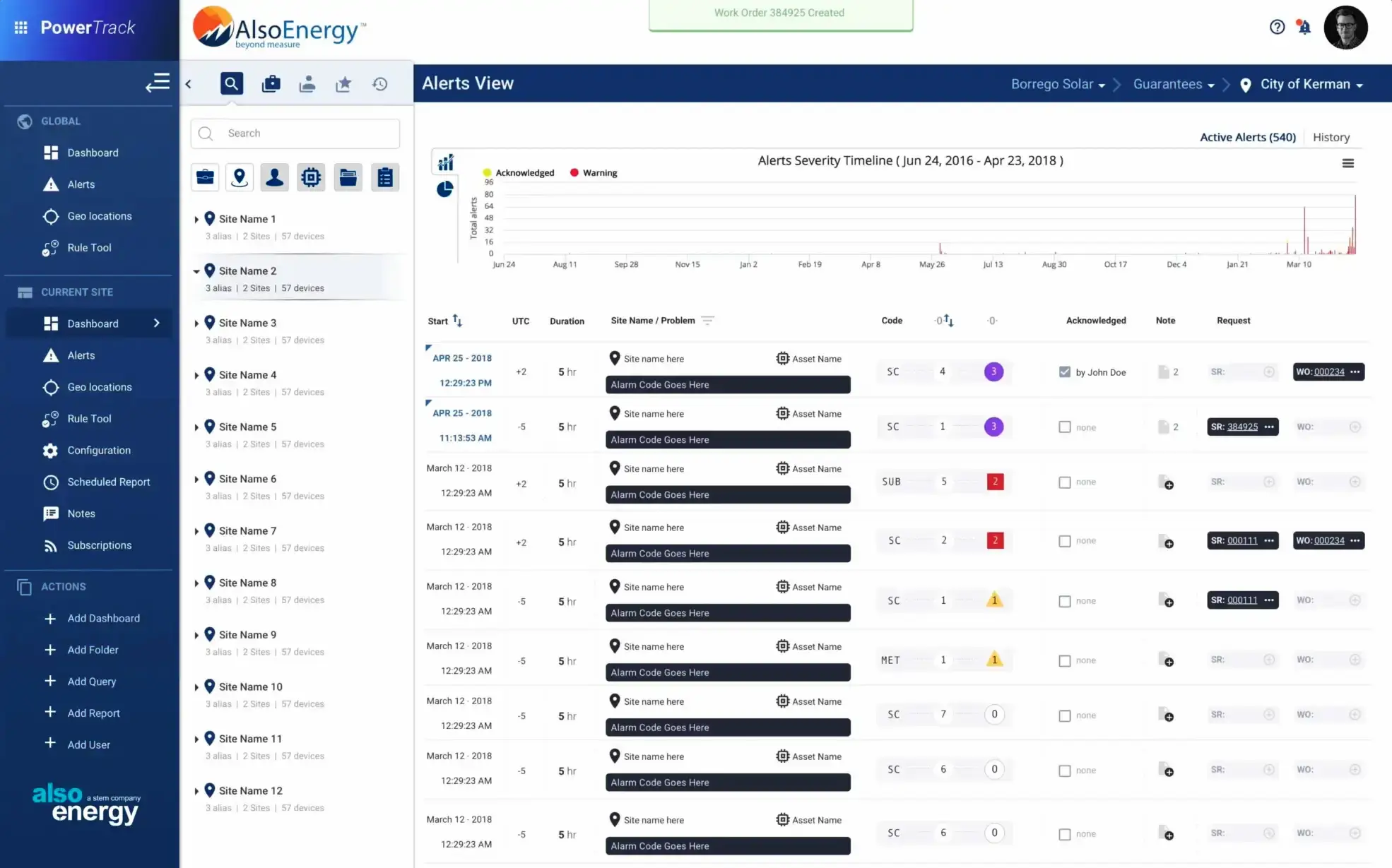 PowerTrack web redesign – cover image showing new React JS interface